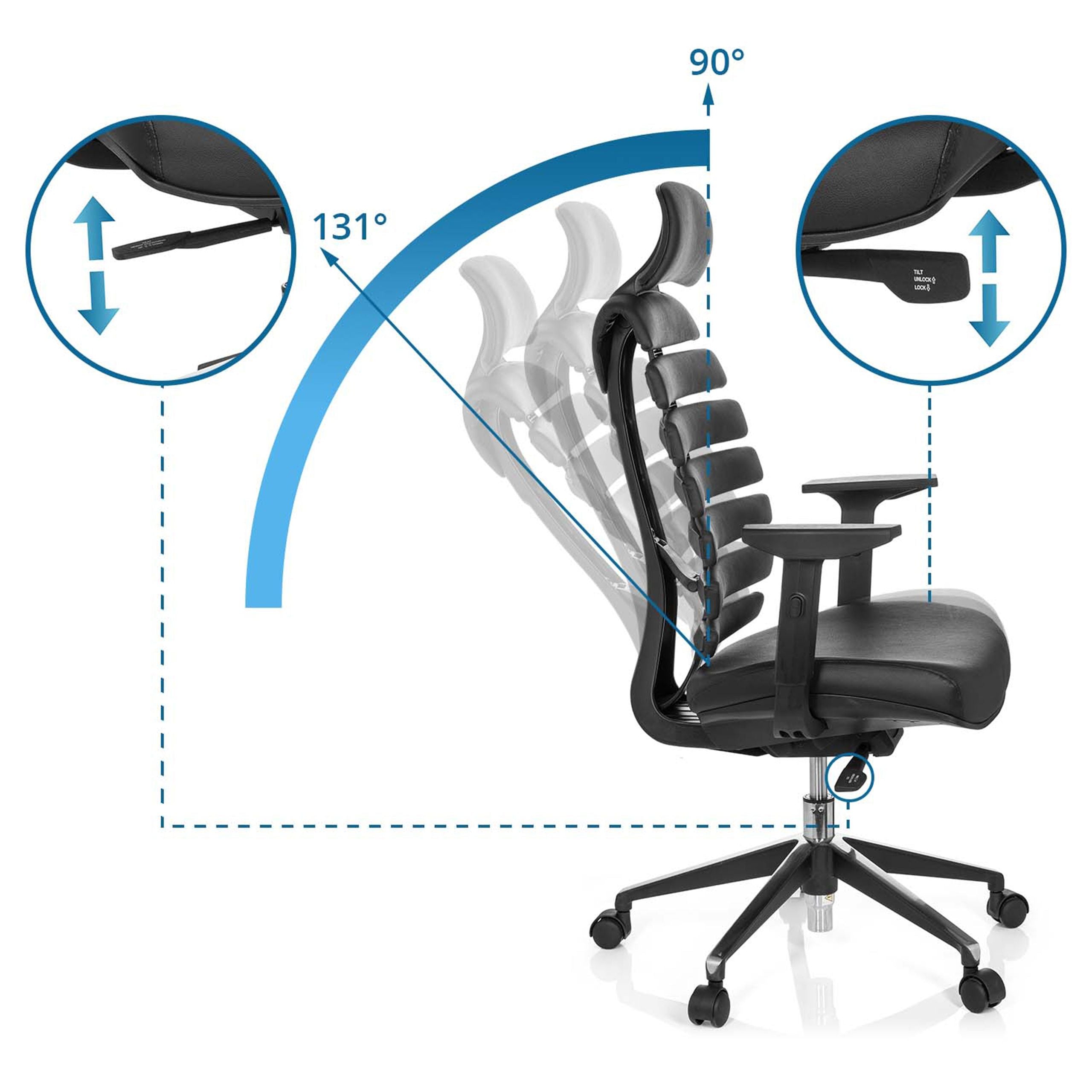 Biroja krēsls ERGO LINE II PRO Leather-Ergostock
