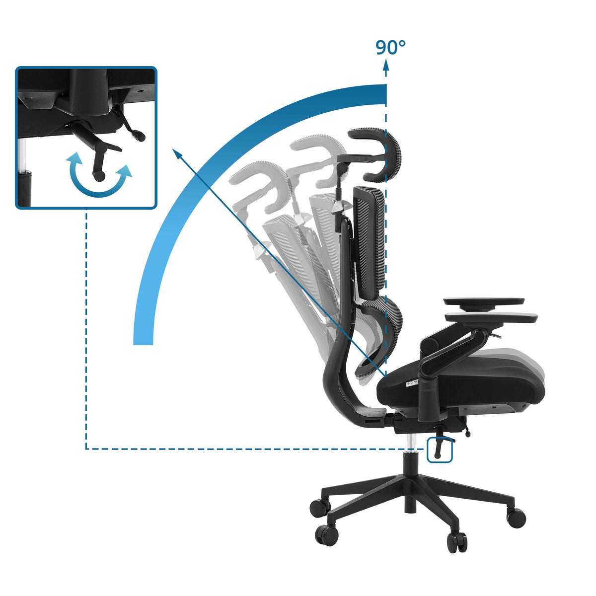 Biroja krēsls ERGOFLEX GEN3, melns