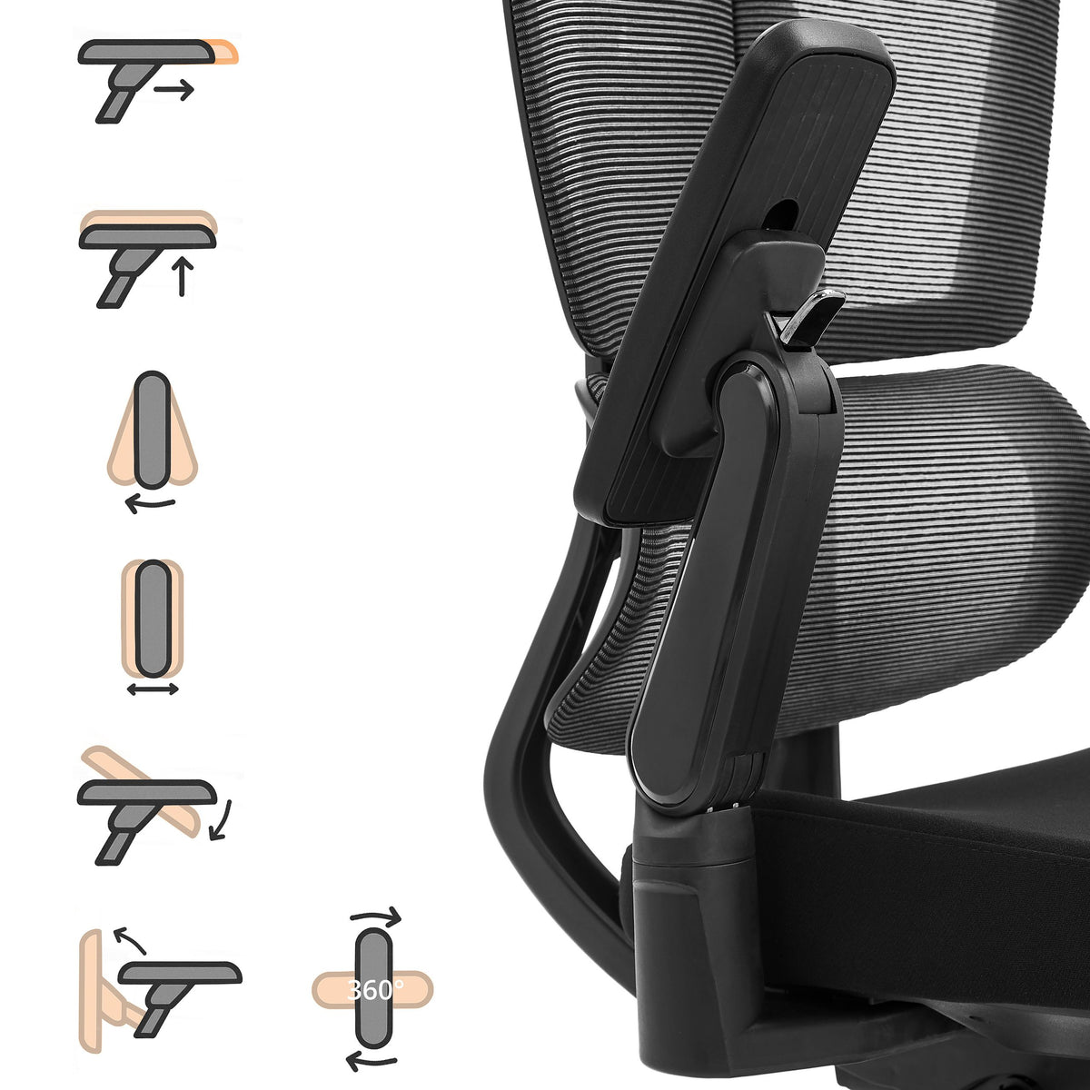 Biroja krēsls ERGOFLEX GEN3, melns
