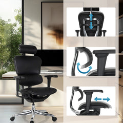 Biroja krēsls Ergohuman ULTRA GEN2 Leather BLACK