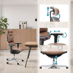 Biroja krēsls Ergohuman ULTRA GEN2 Leather BROWN