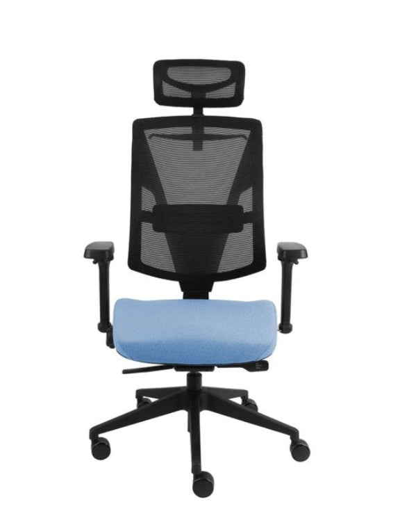 Biroja krēsls Futura 4S Plus Black Bondai – Gaiši zila (BN13)