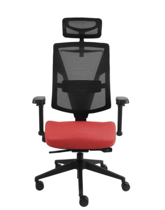 Biroja krēsls Futura 4S Plus Black Bondai – Sarkana (BN02)