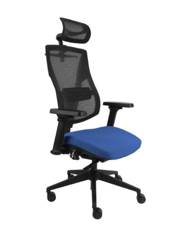 Biroja krēsls Futura 4S Plus Black Bondai – Zila (BN03)