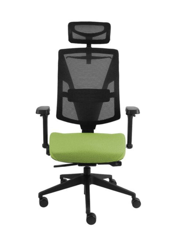 Biroja krēsls Futura 4S Plus Black Bondai – Zaļa (BN04)