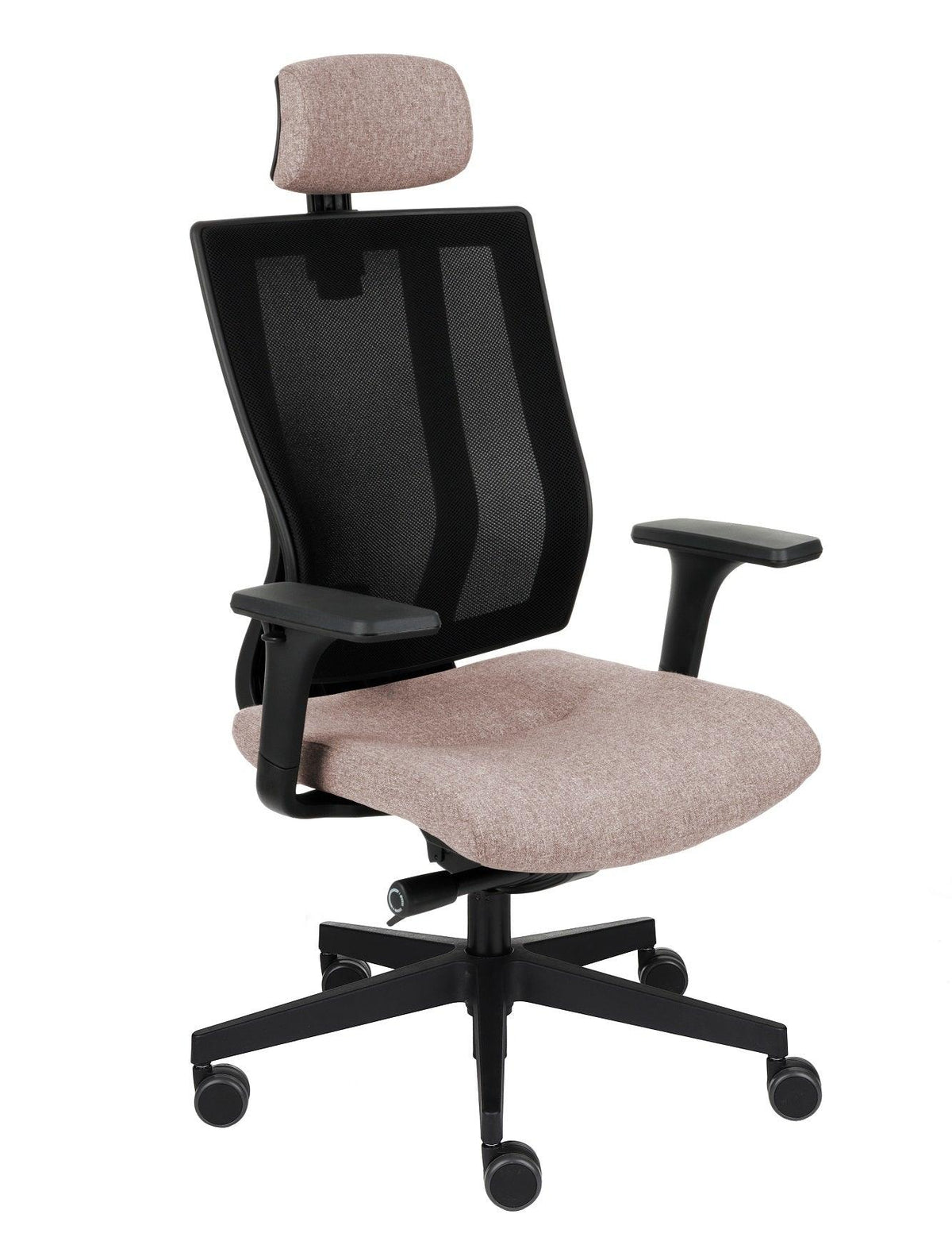 Biroja krēsls MaxPro BS HD Black Medley – Bēšīga md06