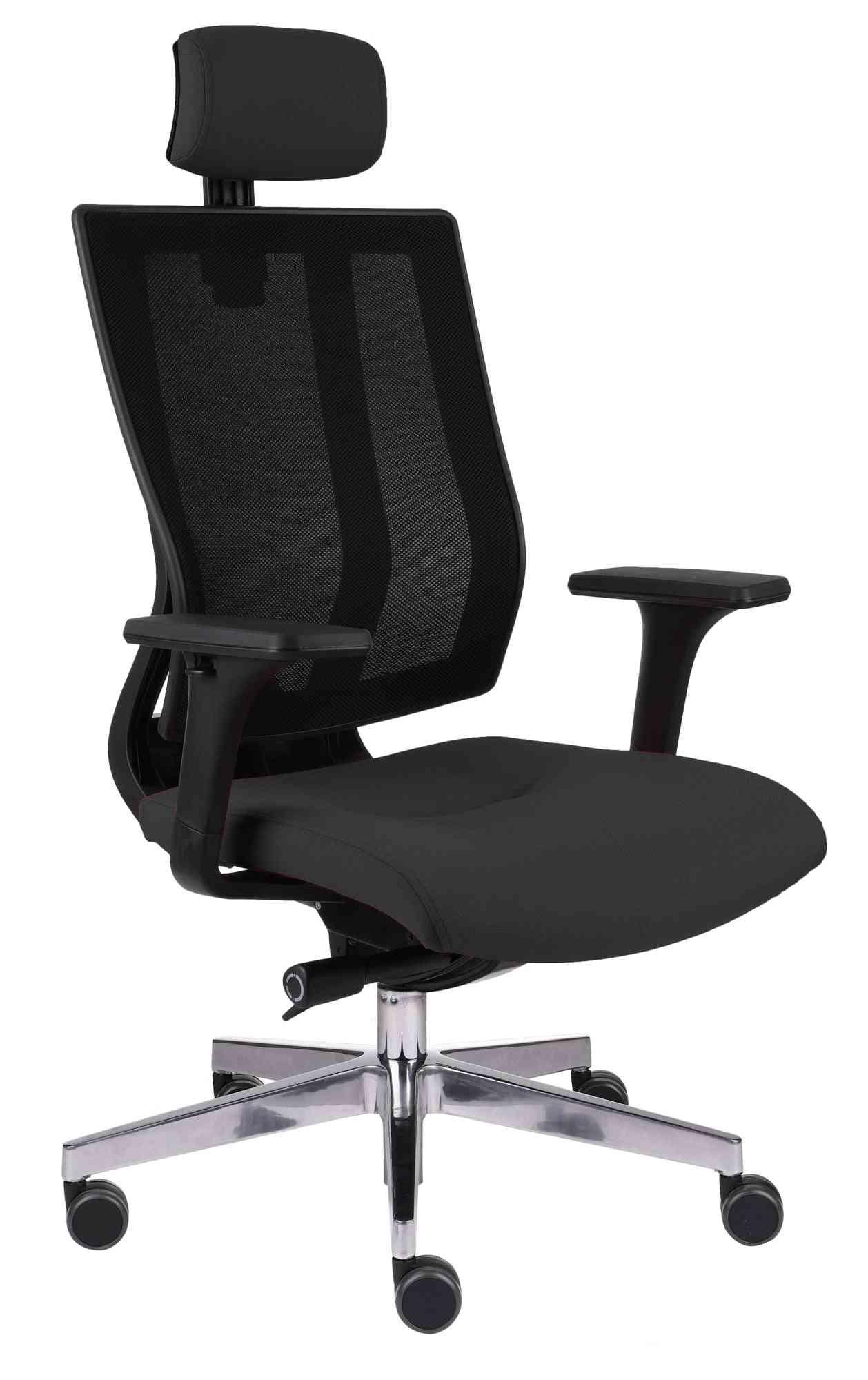 Biroja krēsls MaxPro BS HD Note Black | Chrome-Ergostock