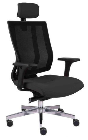 Biroja krēsls MaxPro BS HD Note Black | Chrome-Ergostock