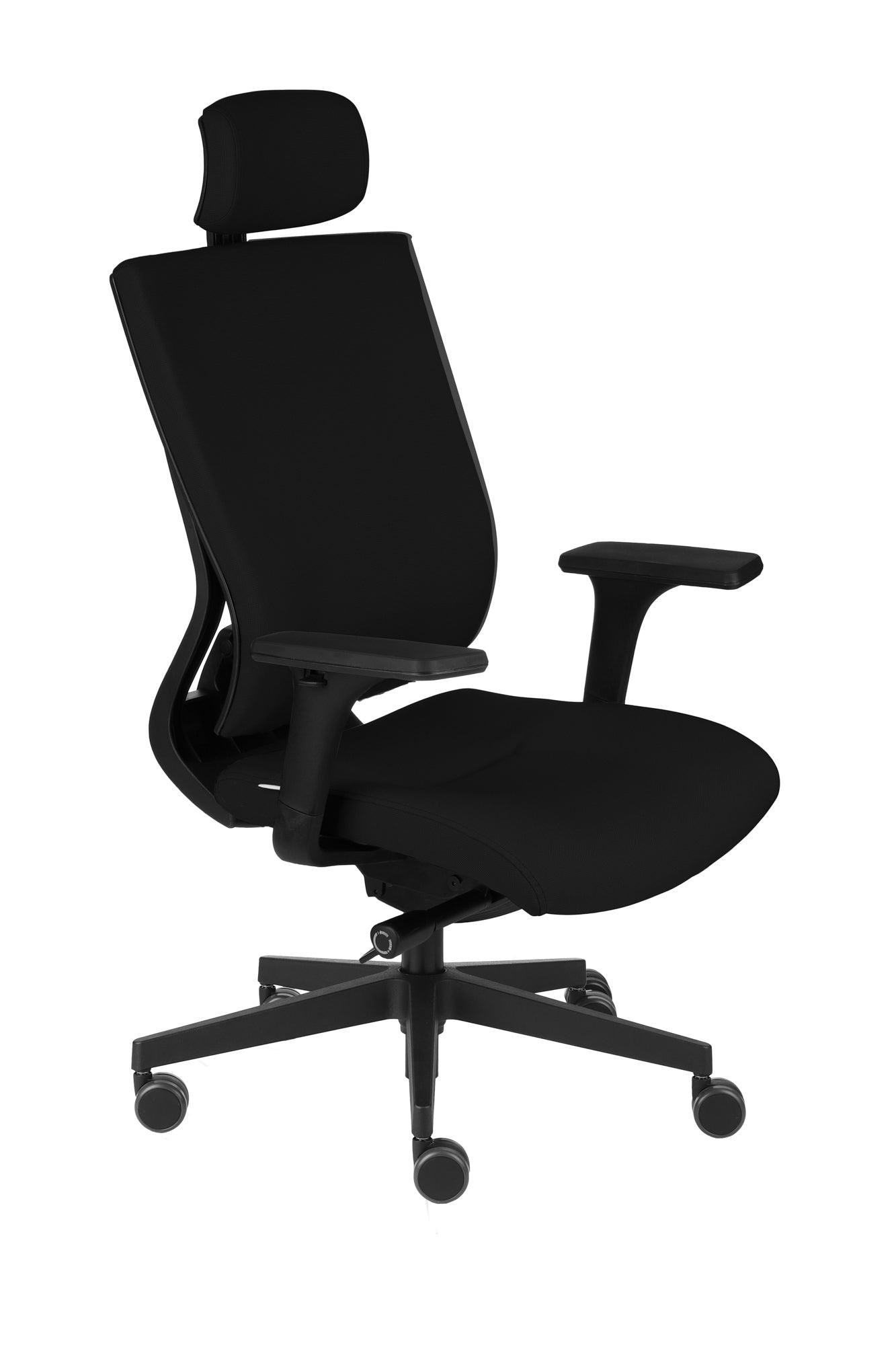 Biroja krēsls MaxPro BT HD Note Black | Chrome - Ergostock.lv