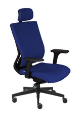 Biroja krēsls MaxPro BT HD Note Black | Chrome - Ergostock.lv