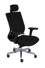 Biroja krēsls MaxPro BT HD Note Black | Chrome - Ergostock.lv