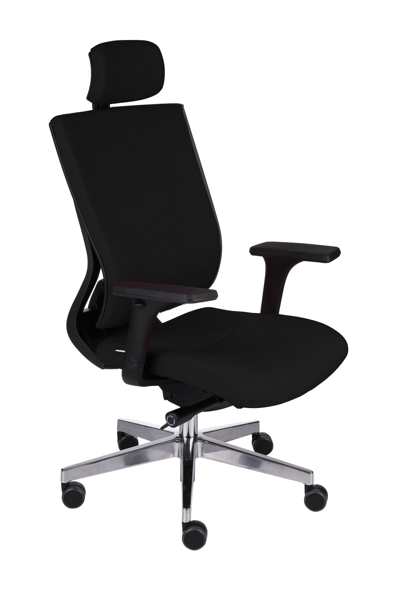 Biroja krēsls MaxPro BT HD Note Black | Chrome - Ergostock.lv