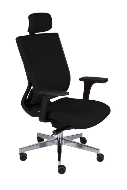 Biroja krēsls MaxPro BT HD Note Black | Chrome - Ergostock.lv