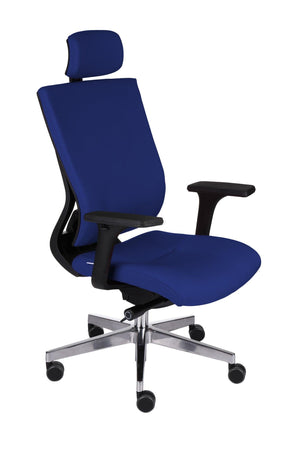 Biroja krēsls MaxPro BT HD Note Black | Chrome - Ergostock.lv