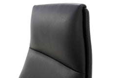 Biroja krēsls MODO Chrome Black Leather OUTLET - Ergostock.lv