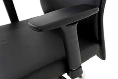 Biroja krēsls MODO Chrome Black Leather OUTLET - Ergostock.lv