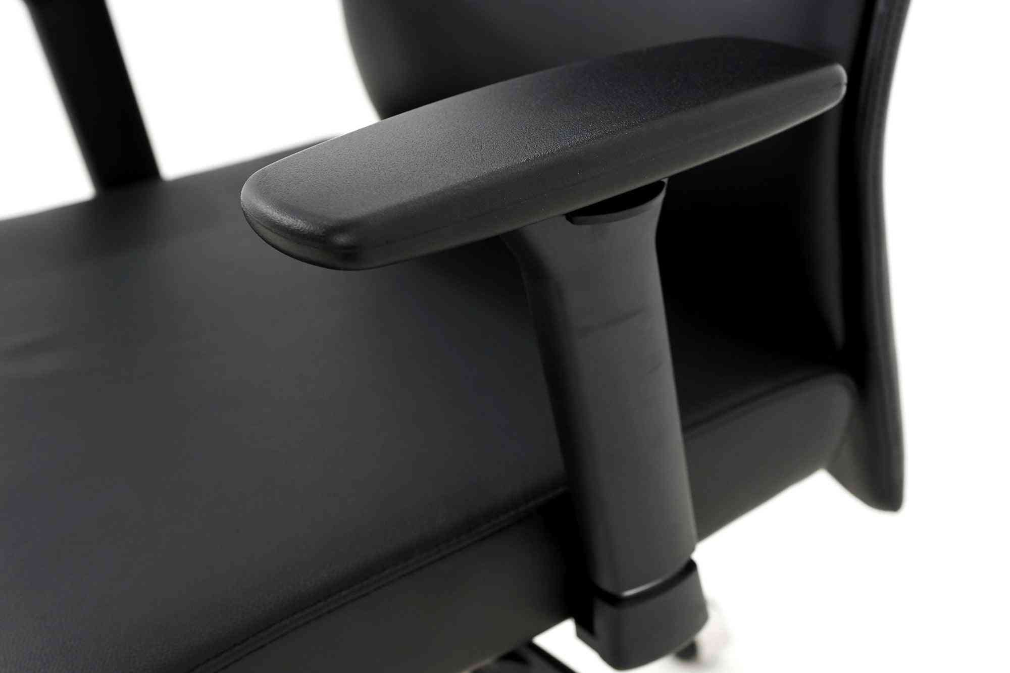 Biroja krēsls MODO Chrome Black Leather OUTLET - Ergostock.lv