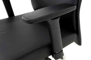 Biroja krēsls MODO Chrome Black Leather OUTLET - Ergostock.lv