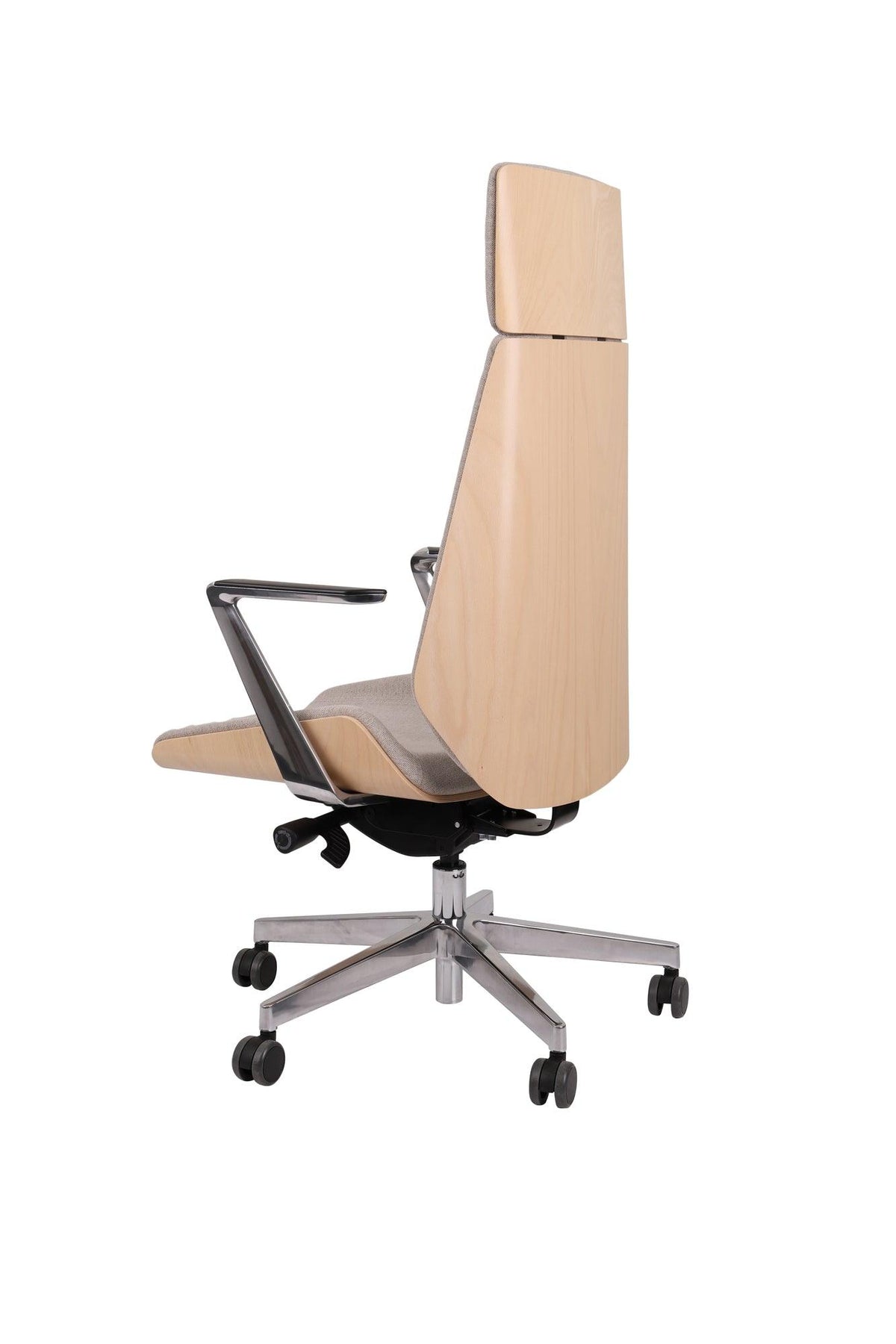 Biroja krēsls MoonWood HD Beech Wood All Chrome Seattle-Ergostock