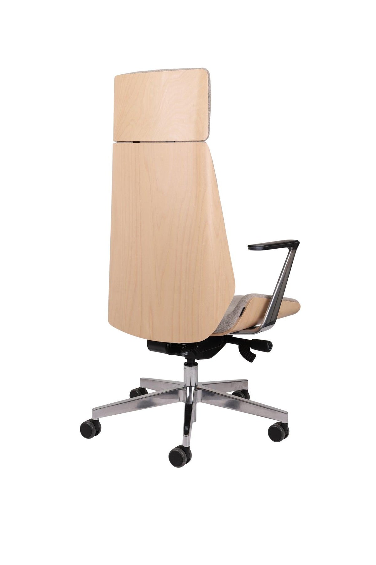 Biroja krēsls MoonWood HD Beech Wood All Chrome Seattle-Ergostock