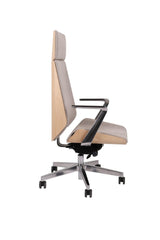 Biroja krēsls MoonWood HD Beech Wood All Chrome Seattle-Ergostock