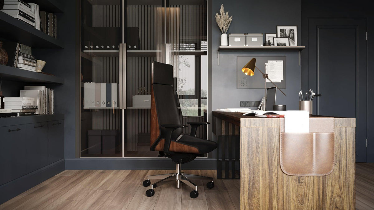 Biroja krēsls MoonWood HD Beech Wood All Chrome Seattle-Ergostock