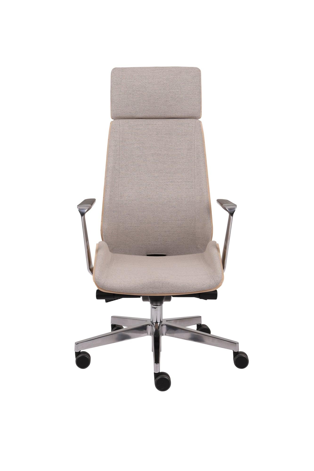 Biroja krēsls MoonWood HD Beech Wood All Chrome Seattle-Ergostock