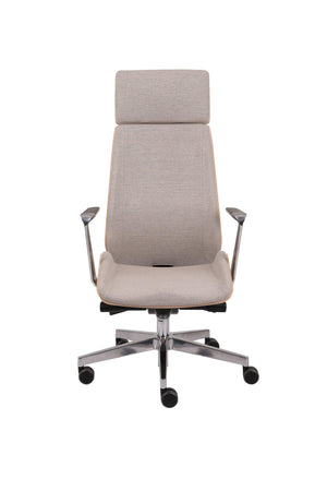 Biroja krēsls MoonWood HD Beech Wood All Chrome Seattle-Ergostock