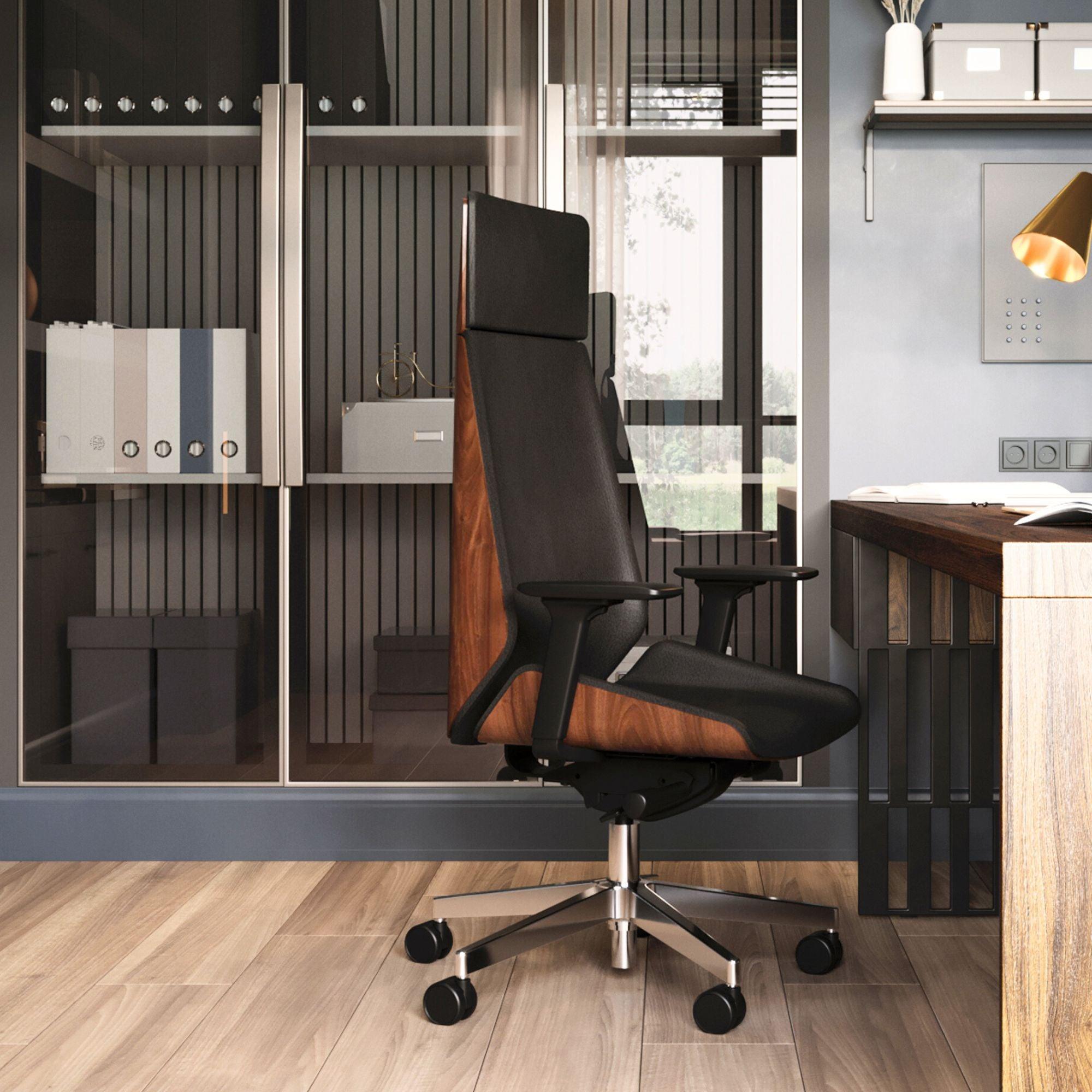 Biroja krēsls MoonWood HD Chrome Valencia-Ergostock