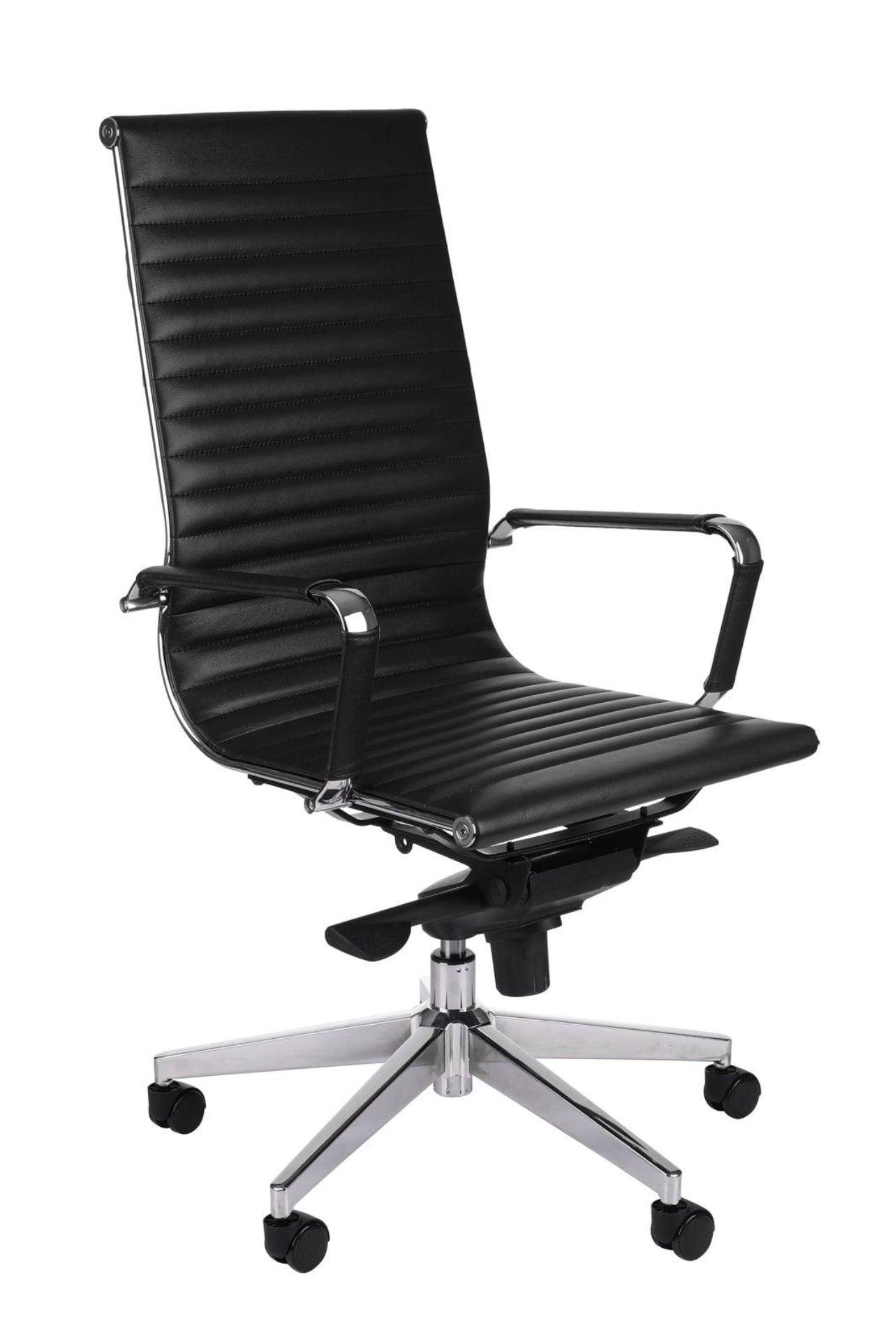 Biroja krēsls Next Chrome Leather - Ergostock.lv