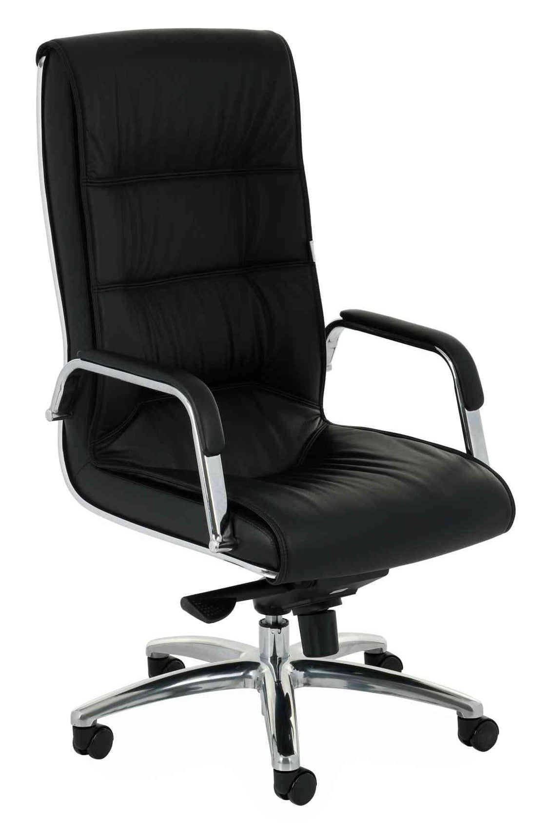 Biroja krēsls Nexus Chrome Leather - Ergostock.lv