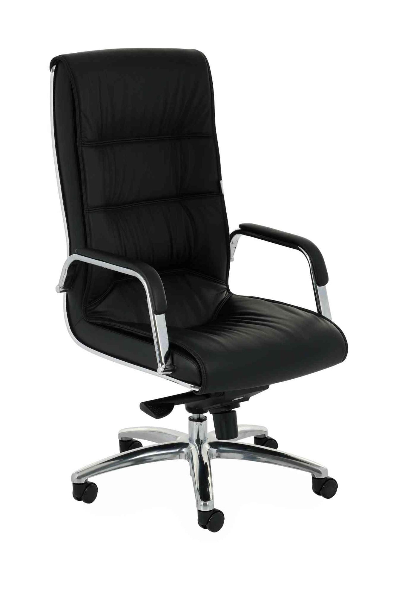 Biroja krēsls Nexus Chrome Leather - Ergostock.lv