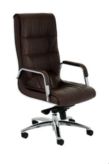 Biroja krēsls Nexus Chrome Leather - Ergostock.lv