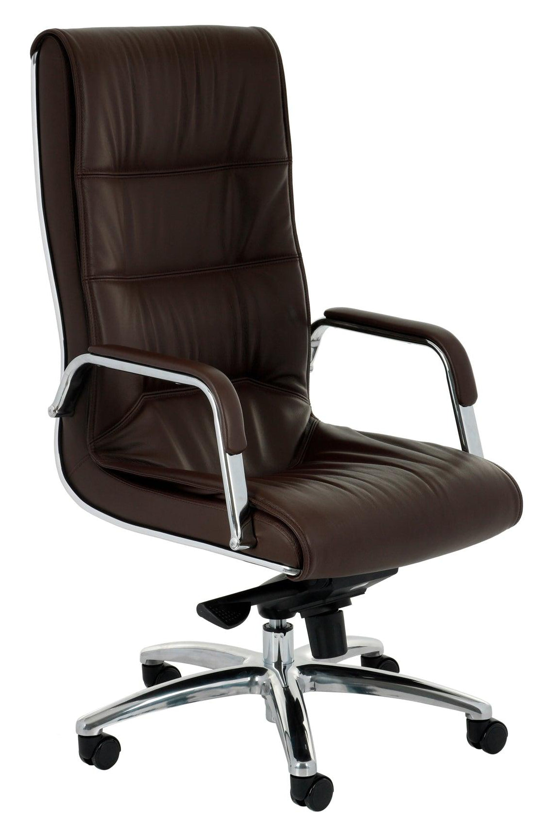 Biroja krēsls Nexus Chrome Leather - Ergostock.lv