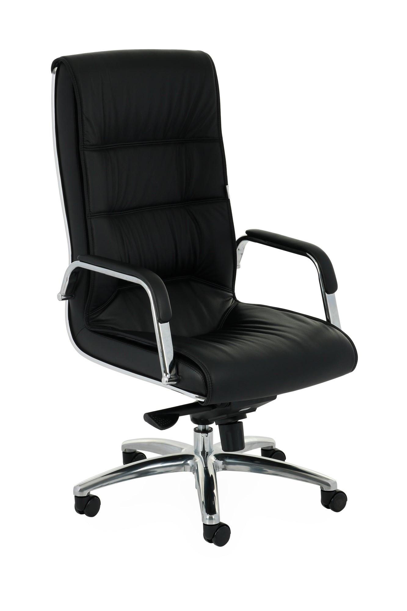 Biroja krēsls Nexus Chrome Leather - Ergostock.lv