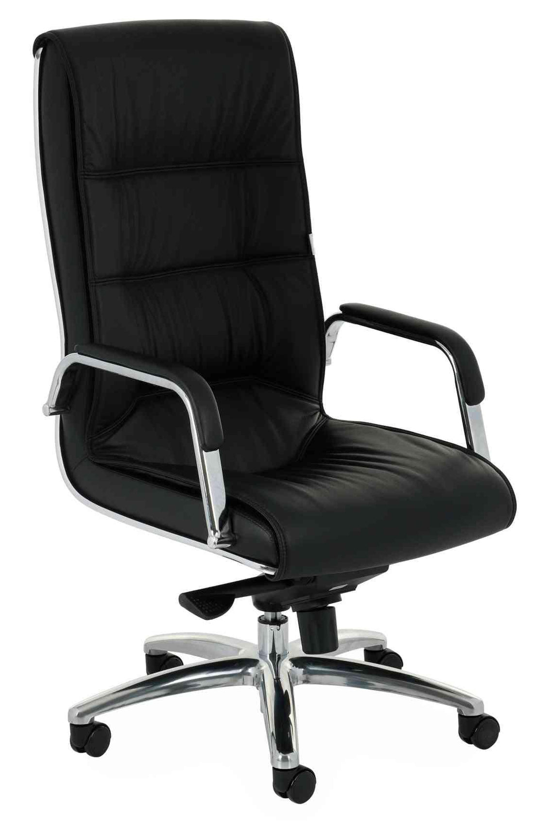 Biroja krēsls Nexus Chrome Leather - Ergostock.lv
