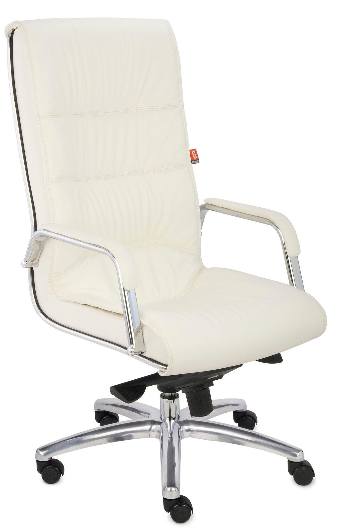 Biroja krēsls Nexus Chrome Leather - Ergostock.lv