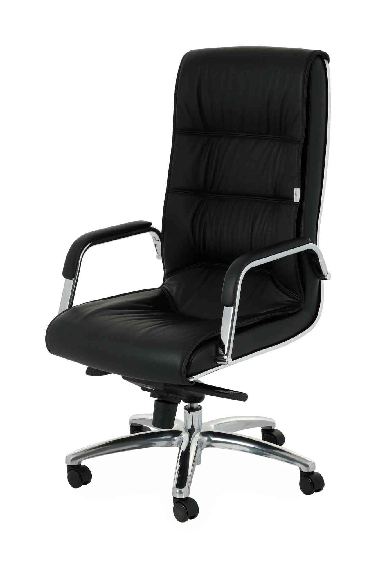 Biroja krēsls Nexus Chrome Leather - Ergostock.lv