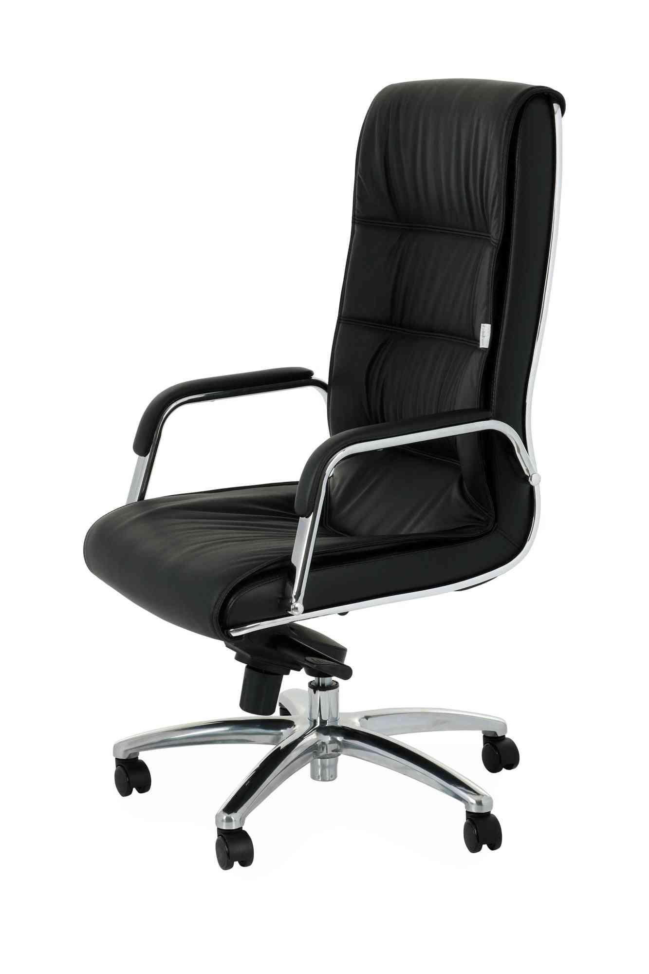 Biroja krēsls Nexus Chrome Leather - Ergostock.lv