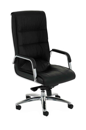 Biroja krēsls Nexus Chrome Leather - Ergostock.lv