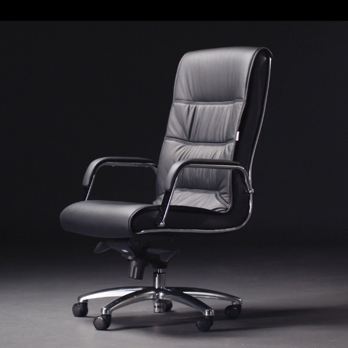 Biroja krēsls Nexus Chrome Leather - Ergostock.lv