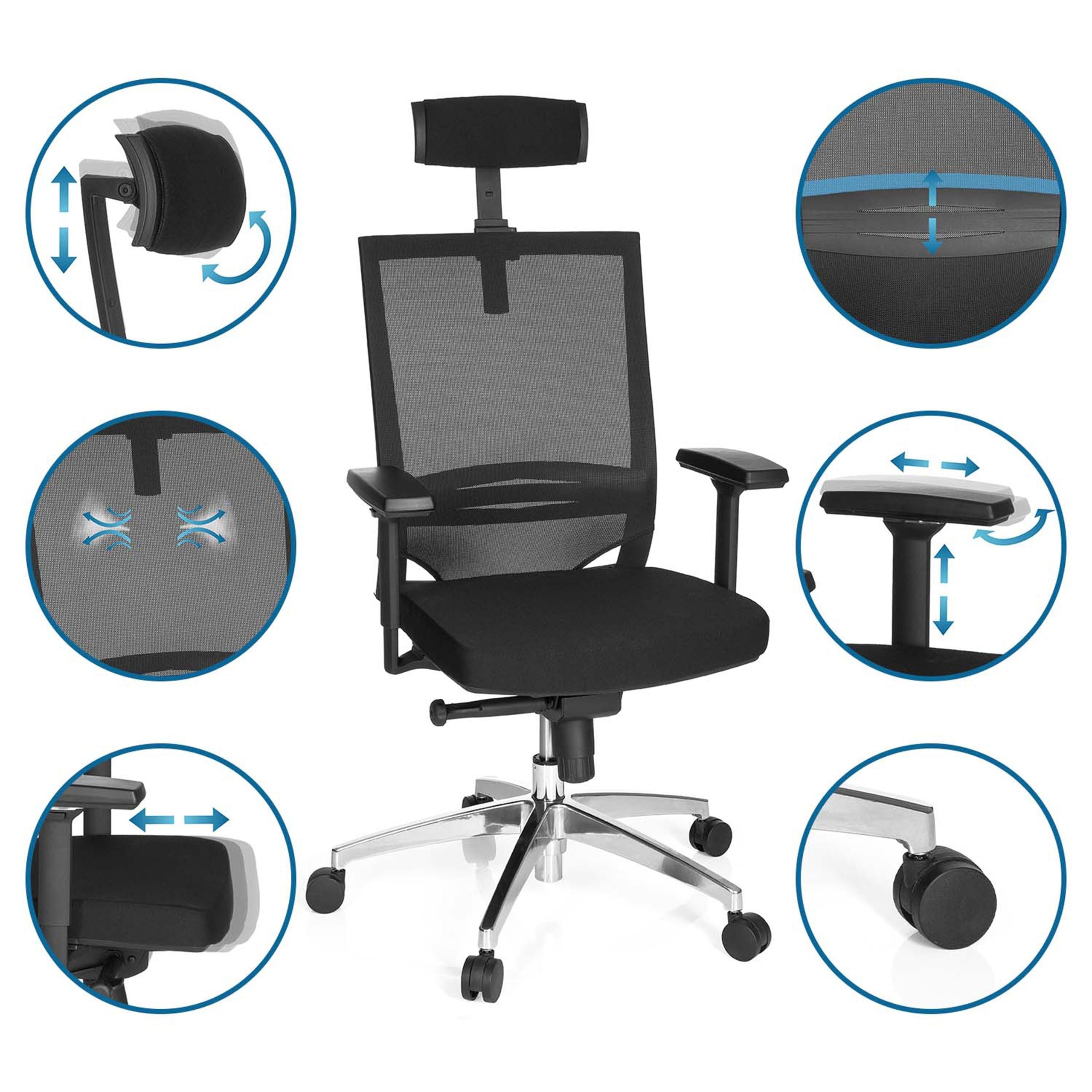 Biroja krēsls PORTO MAX HIGH (līdz 200 cm)