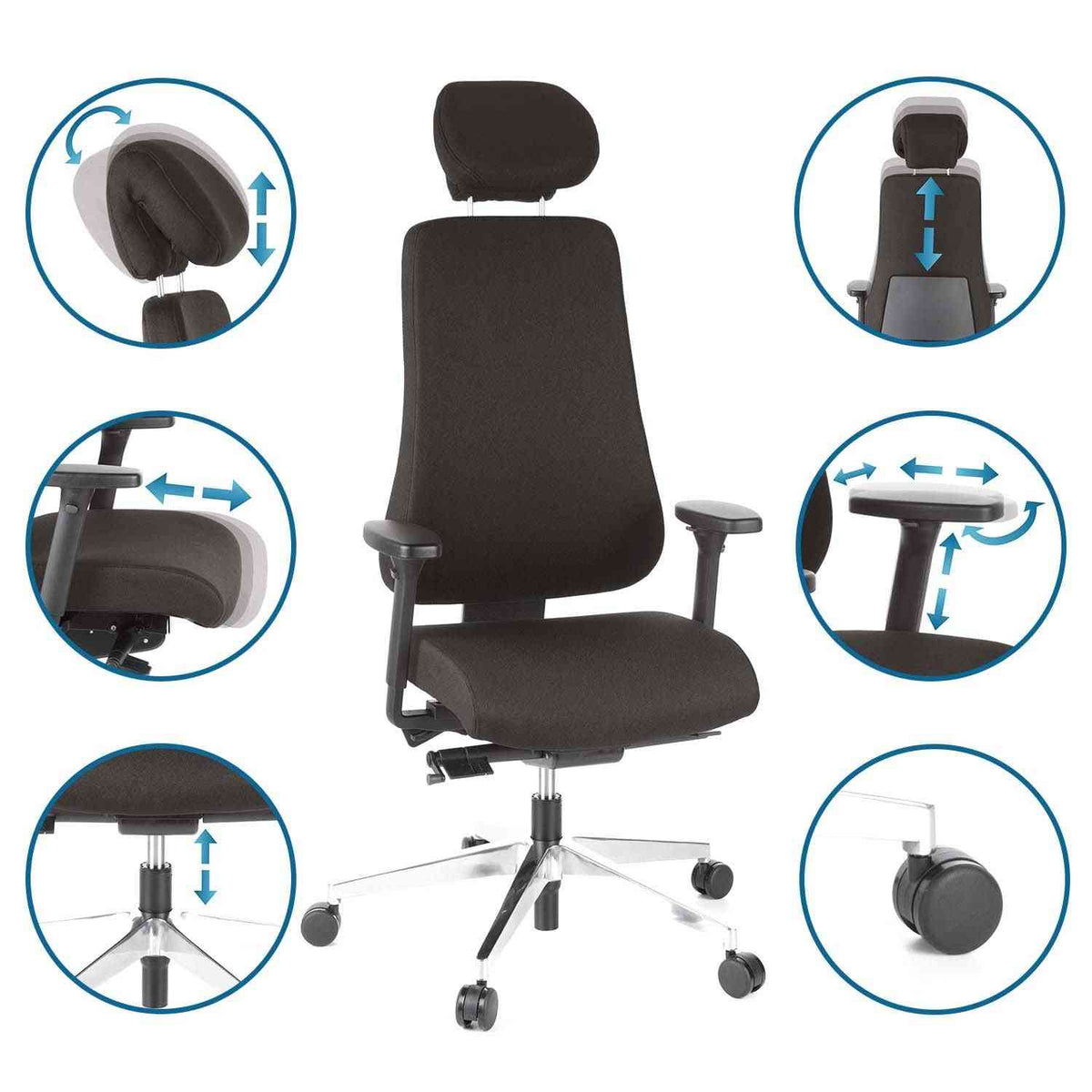 Biroja krēsls PRO-TEC 400 (līdz 220 cm)