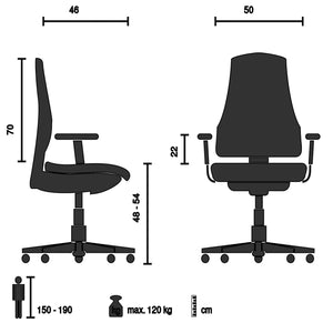 Biroja krēsls PURE NET - Ergostock.lv
