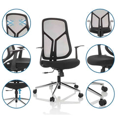 Biroja krēsls QUANTUS CHROME - Ergostock.lv