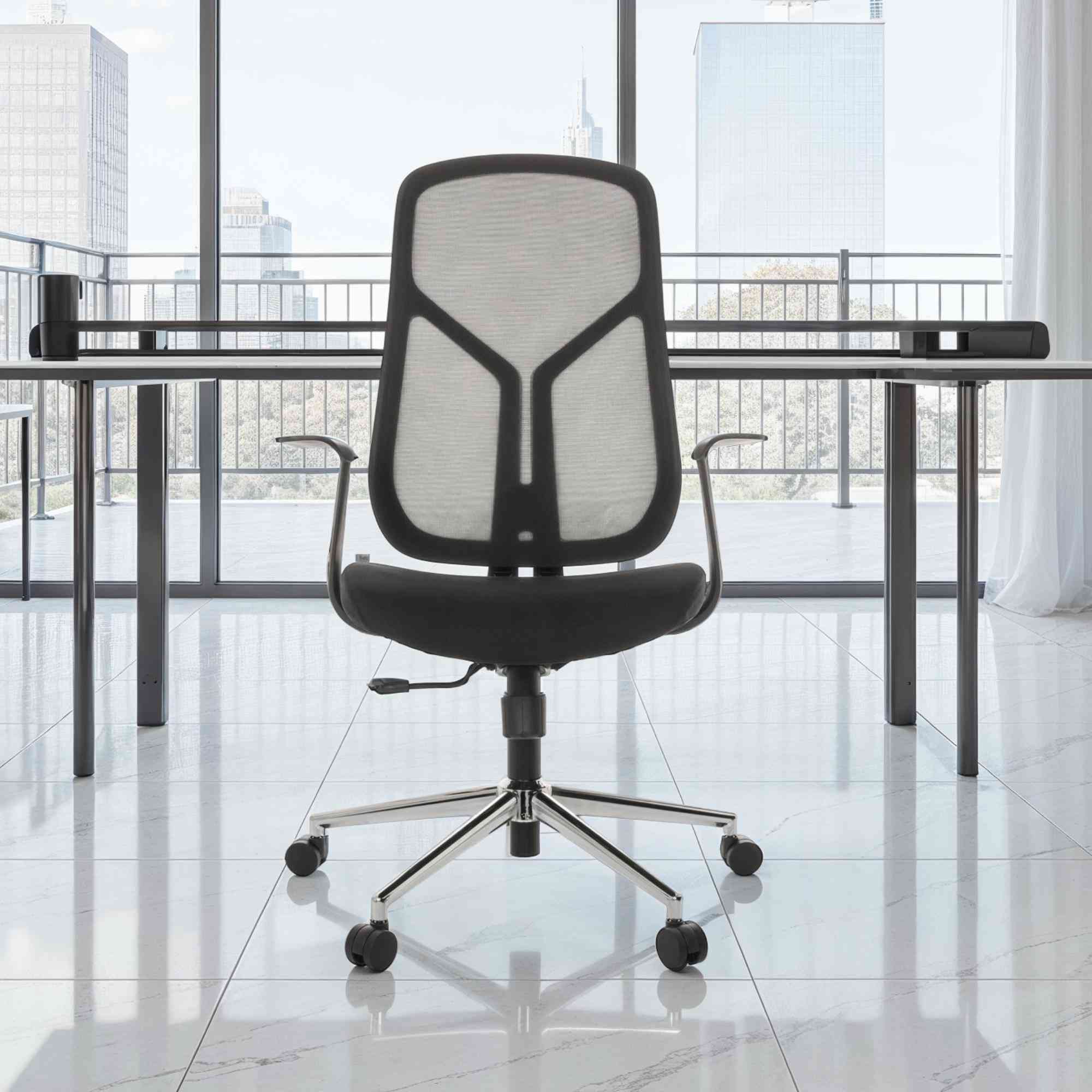 Biroja krēsls QUANTUS CHROME - Ergostock.lv