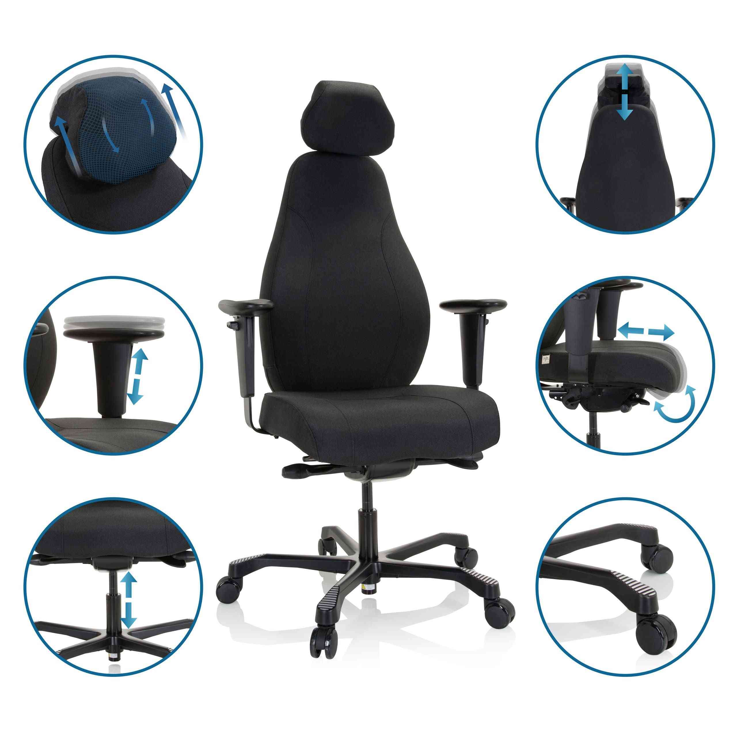 Biroja krēsls RESISTIO XXL - Ergostock.lv