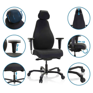 Biroja krēsls RESISTIO XXL - Ergostock.lv