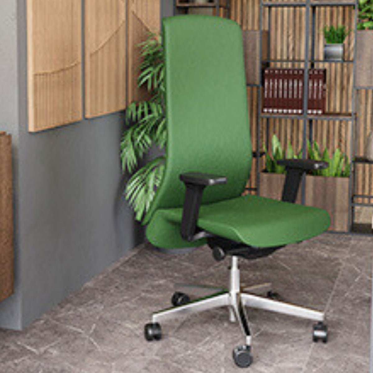 Biroja krēsls Smart Chrome Medley-Ergostock