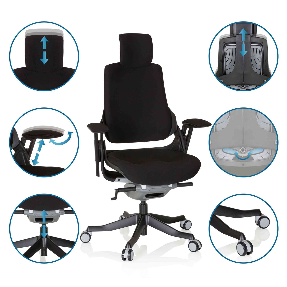 Biroja krēsls SPEKTRE BLACK OUTLET - Ergostock.lv